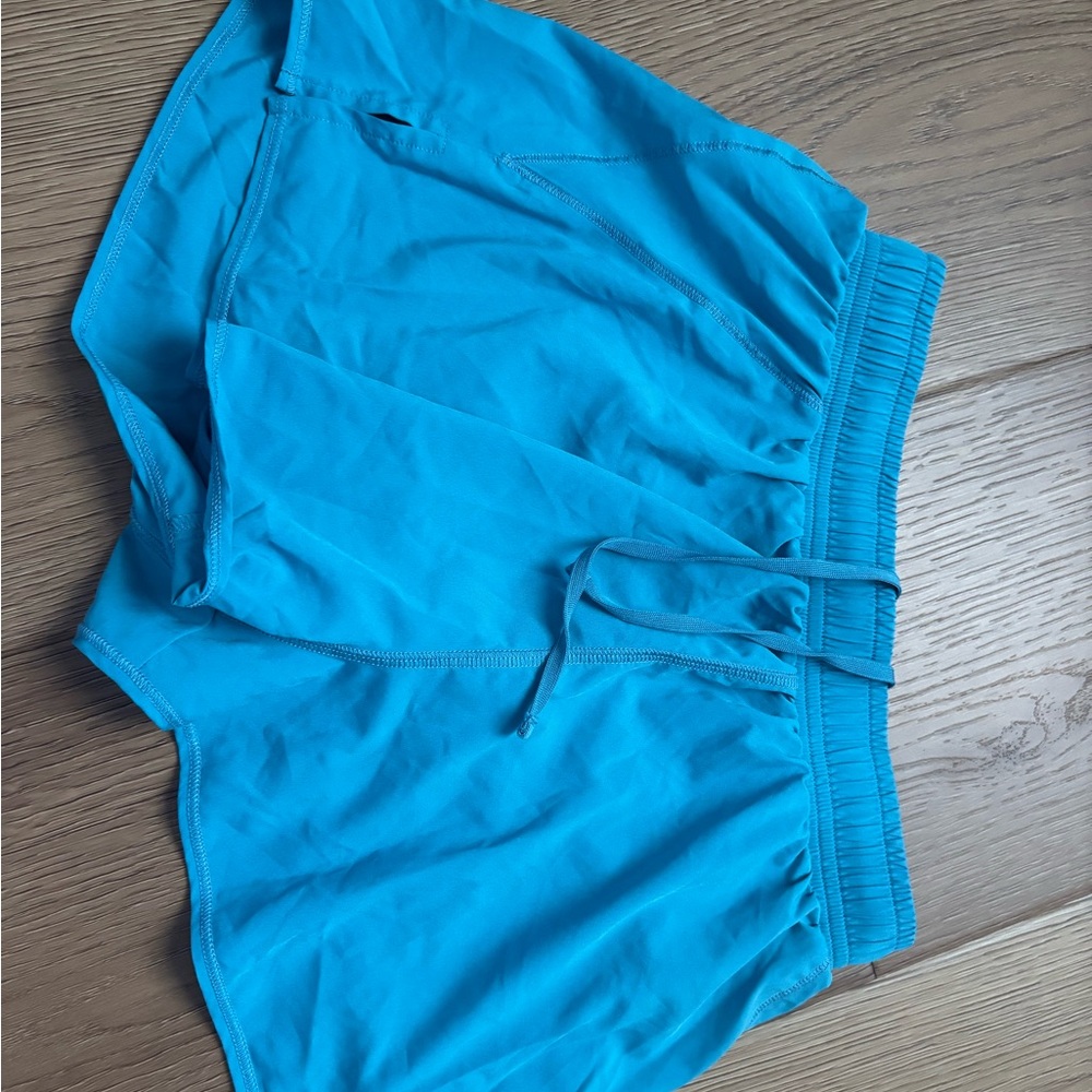 ALO Yoga Blue Athletic Shorts with Elastic Waistband